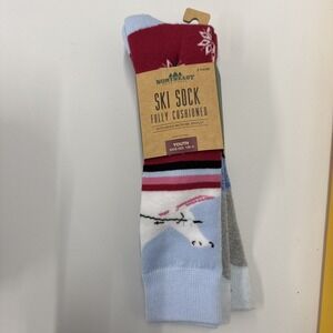 2- Northeast Outfitters 13c - 4 Youth Ski Socks Neo Snowsport Polar Bear Fully C